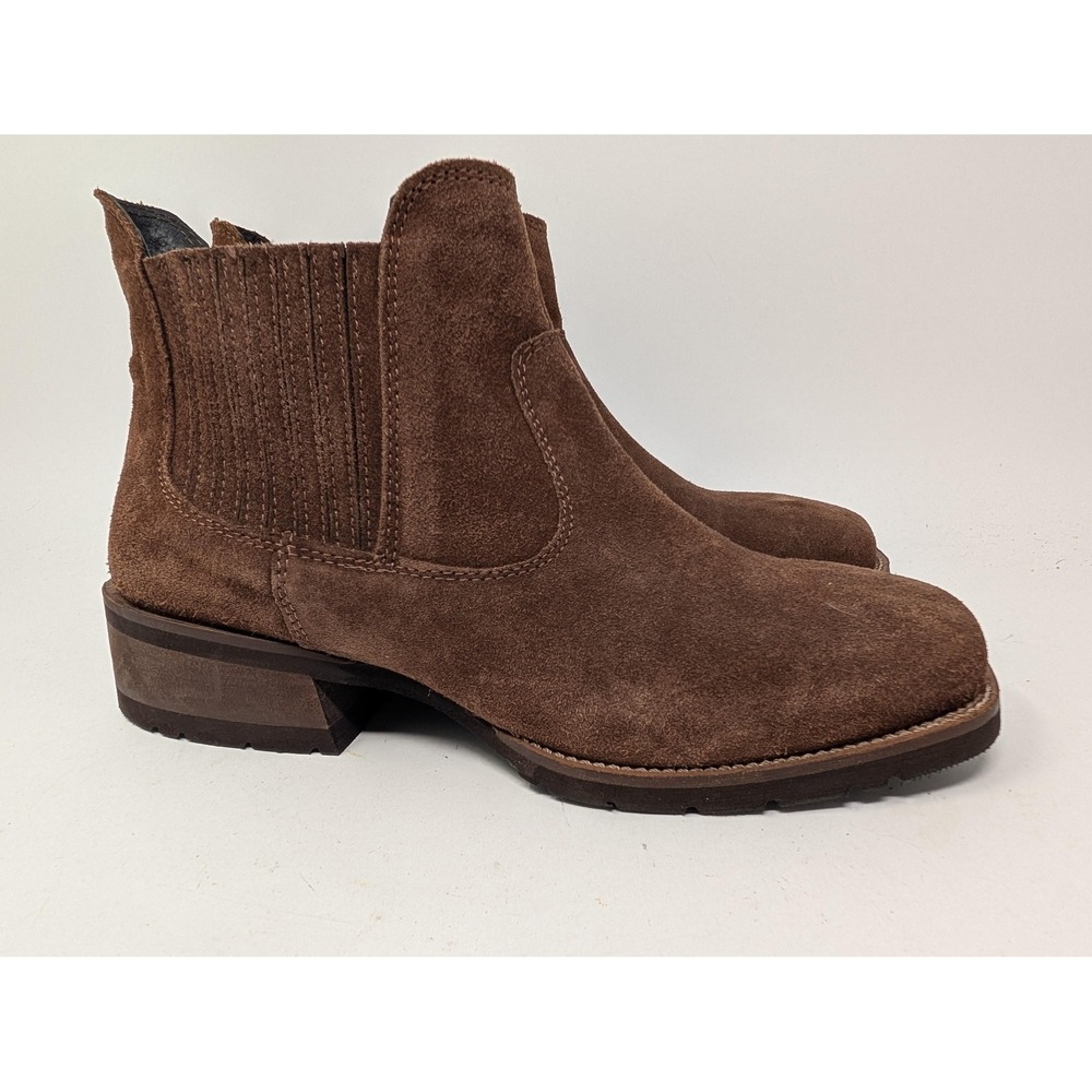 Roper Boots Mens Size 9.5 D Brown Suede Chelsea Ankle Square Toe Western